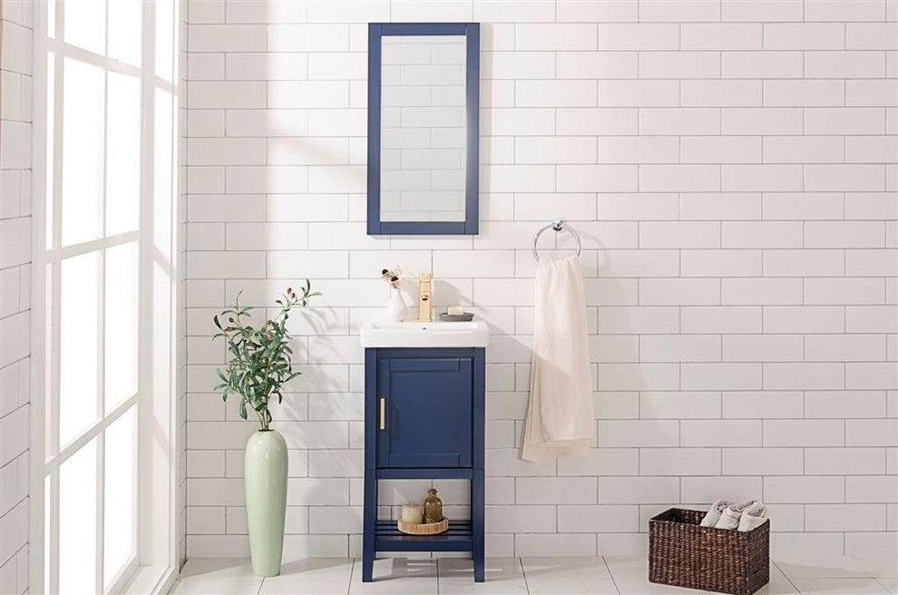 Legion Furniture Colby Single-Sink Vanity, Blue, 18"