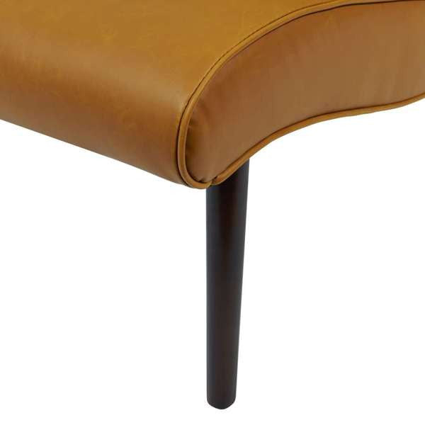 Alexis Accent Chair, Vintage Caramel, Faux Leather