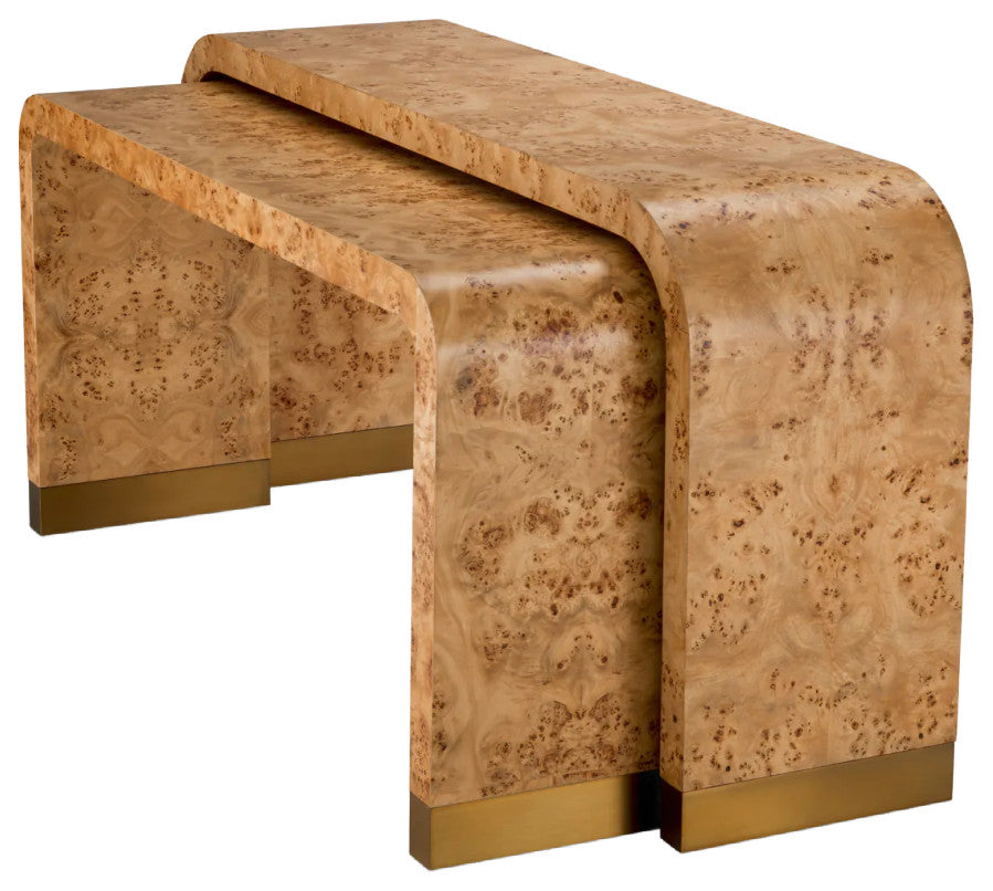 Mappa Burl Console Table Set, 2-Piece Set, Eichholtz Quinton