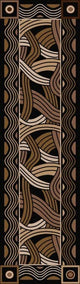 Hand Coiled Rug, Black, 2'x8', Runner