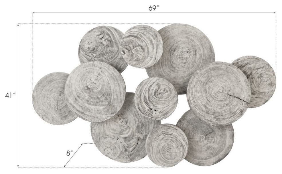 Clouds Wall Art, Gray Stone