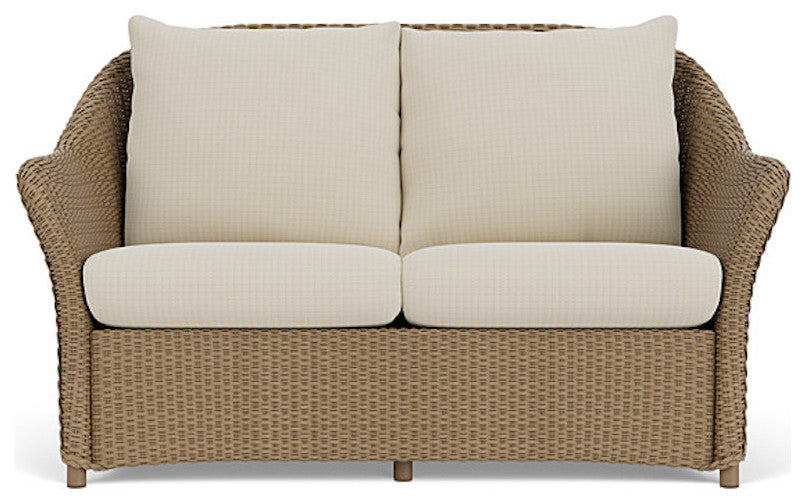 Lloyd Flanders Weekend Retreat Loveseat, Fawn, Beach Natural