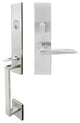 Ecco Lever, Mortise Entry Handleset, Left Hand Reverse, Satin Stainless Steel