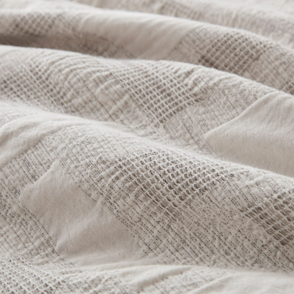 INK+IVY 3 Piece Cotton Jacquard Duvet Set