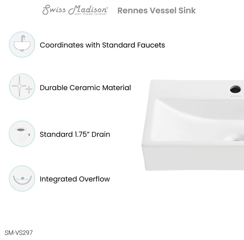 Rennes Vanity 24" Vessel Sink