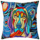Picasso Dog Pillow Cover Starry Night Dog Pillowcase Hand Embroidered 18x18