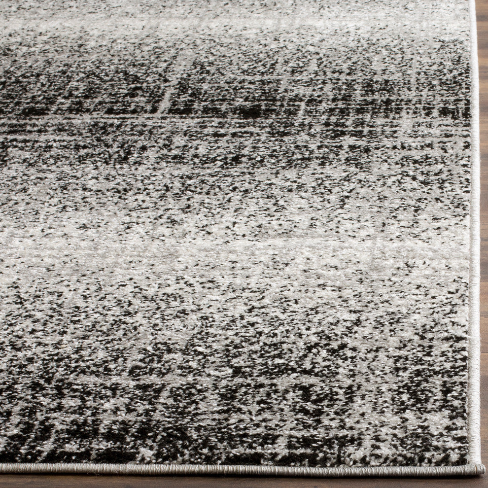 Safavieh Adirondack Collection, ADR116 Rug, Silver/Black, 4' Square