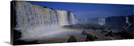 "Argentina, Iguazu Falls" Canvas Art, 36"x12"x1.25"