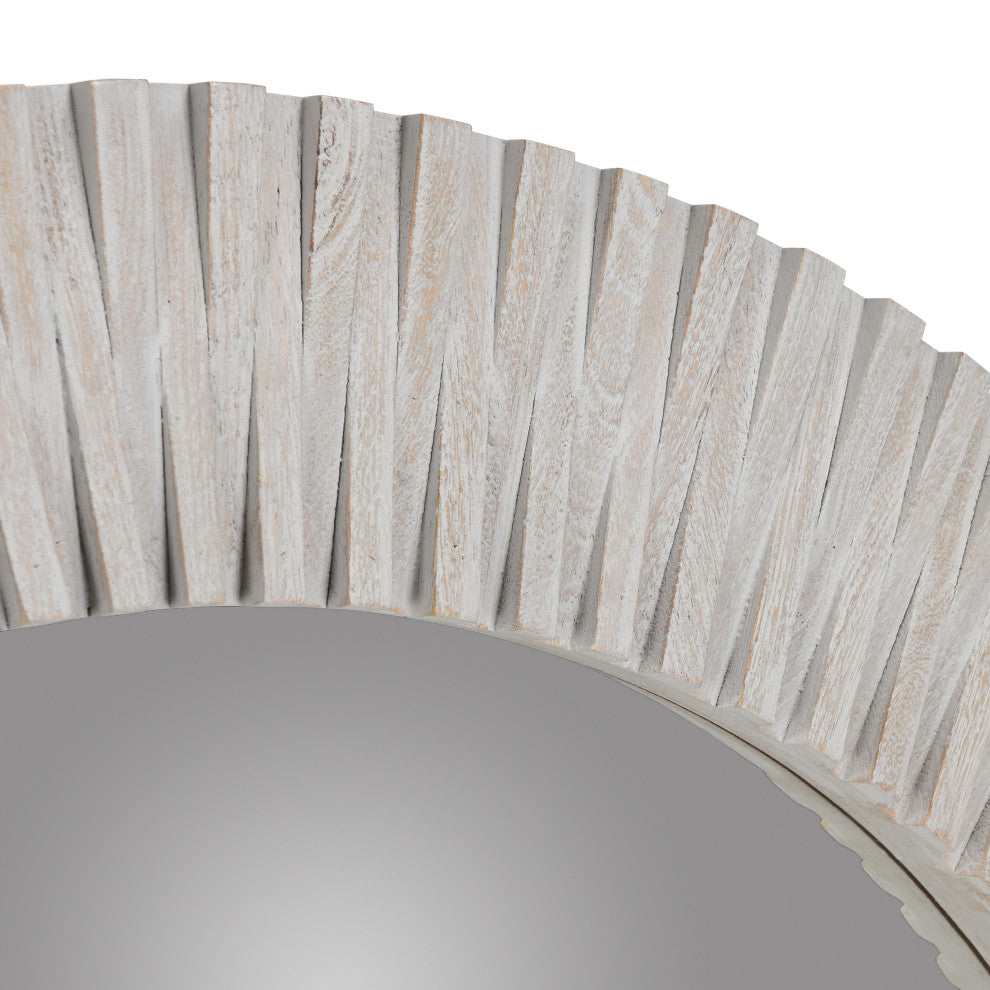 Myrtle Mango Wood Mirror, Grey