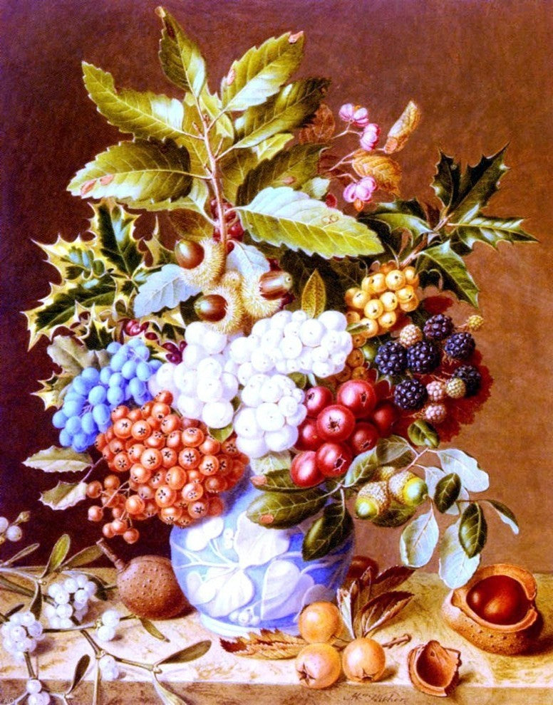 Augusta Innes Withers Winter Still Life Premium Canvas Print