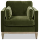 Knox 36" Modern Farmhouse Arm Chair, Olive Green Performance Velvet