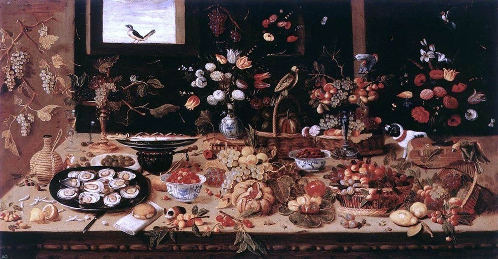 Jan Van I Kessel StillLife Premium Canvas Print