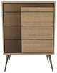 Midcentury Modern Taupe Bronze 4-Drawer Chest