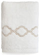 Soft Twist Trellis Wascloth, White & Beige, 13"x13"