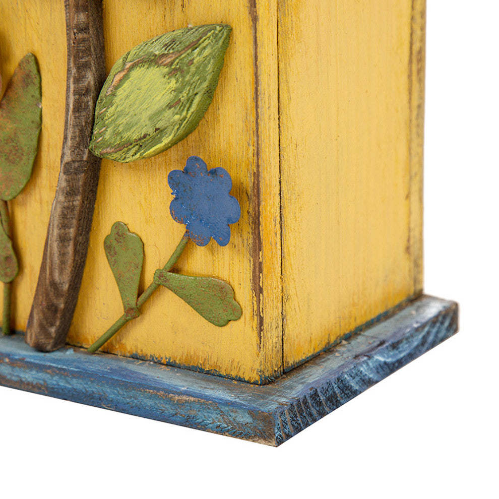 Decorative Wooden Rustic Multi-Functional Hanging Hand-Painted Birdhouse