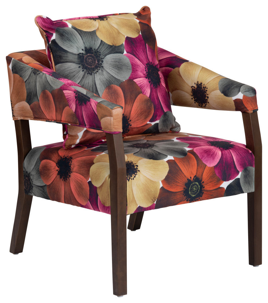 Floral Upholstered Accent Chair