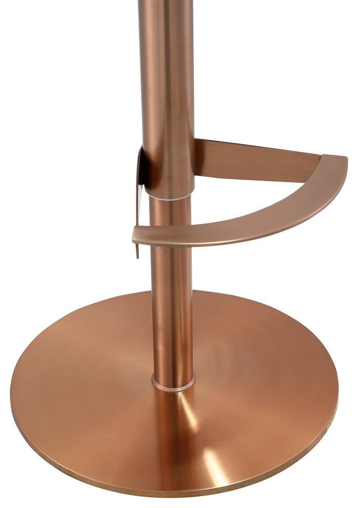 Loosha Cafe Au Lait and Rose Gold Adjustable Stool