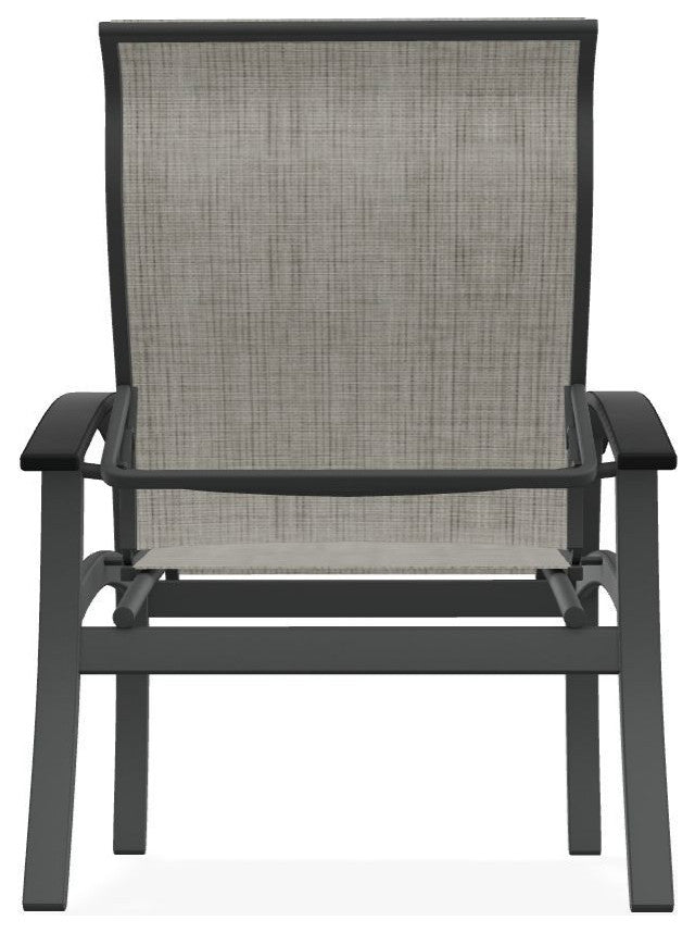 Belle Isle Sling Adjustable Outdoor Dining Chair, Smoke/Graphite