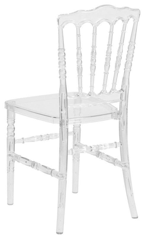 Flash Elegance Crystal Ice Napoleon Stacking Chair