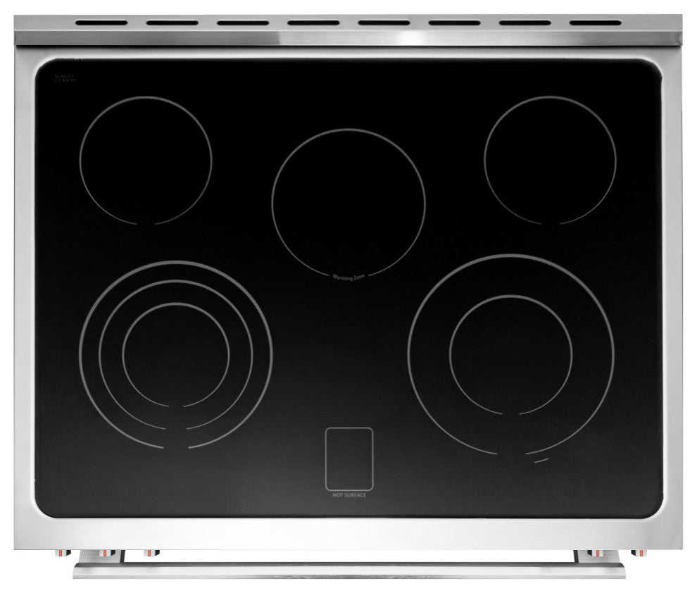 4-Piece, 30" Electric Range, 24" Dishwasher, Refrigerator, and Wine Cooler