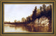 John Frederick Kensett the Still Pool Framed Premium Canvas Print, 16"x24"
