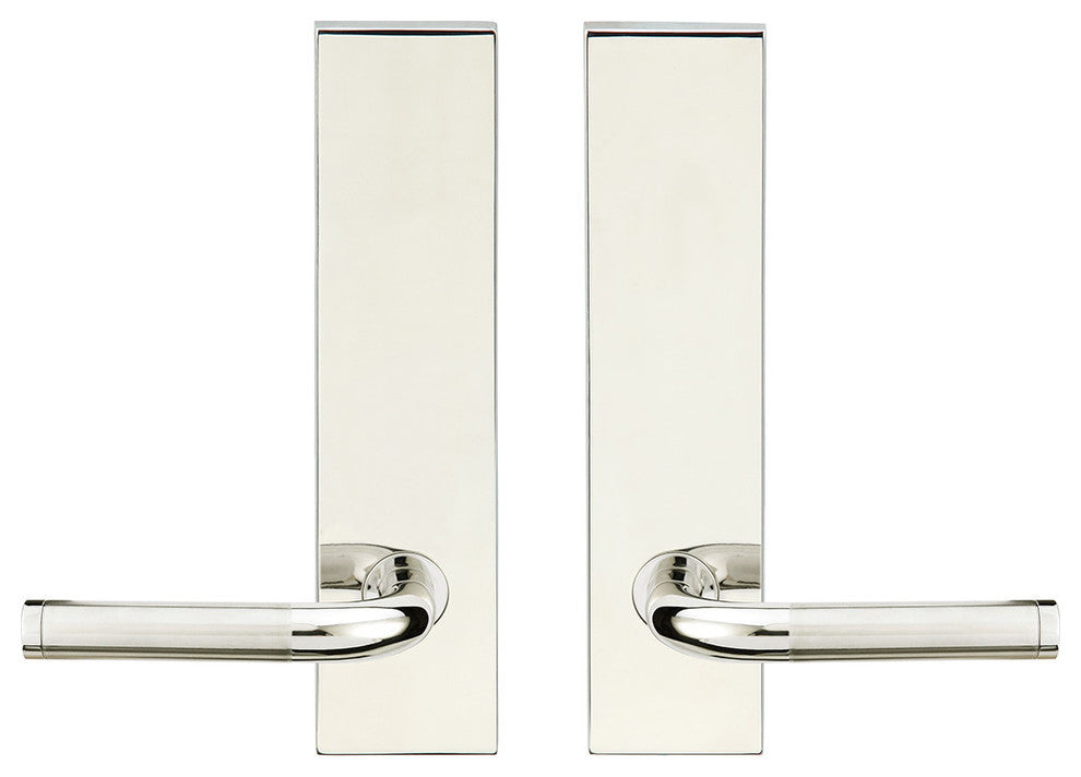 Vienna Lever, Tubular Privacy, Polished/Satin Stainless Steel, 2-3/8" Backset