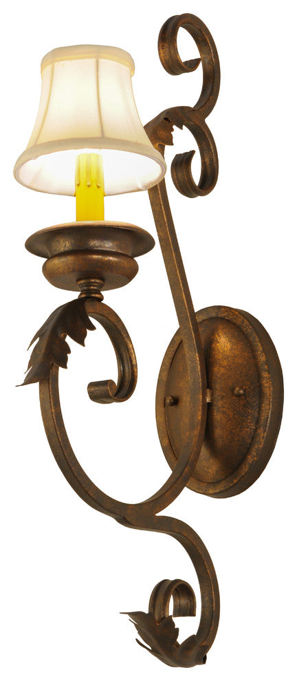 5W Josephine W/Fabric Shade Wall Sconce