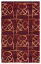 Bradberry Downs BD8887 Burgundy Abstract Area Rug, Rectangular 9'x12'