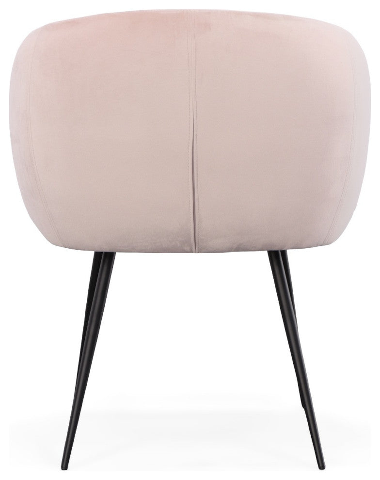 Modrest Porlock Pink Velvet Dining Chair