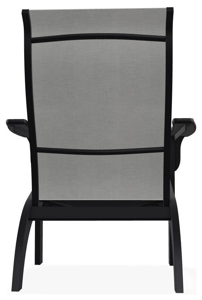 Adirondack Sling Outdoor Adirondack Armchair, Alloy/Black