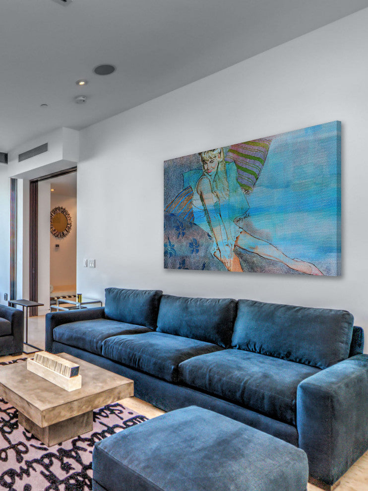 "Flirty Wink" Print on Canvas, 24"x16"