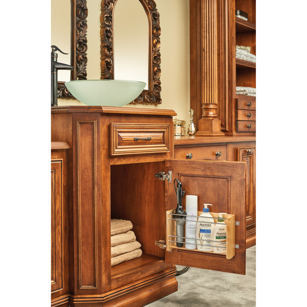 Wood Foil/Wrap Cabinet Door Organizer, 13.13"