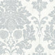Silk Impressions 2, Contemporary Floral White, Gray Wallpaper Roll