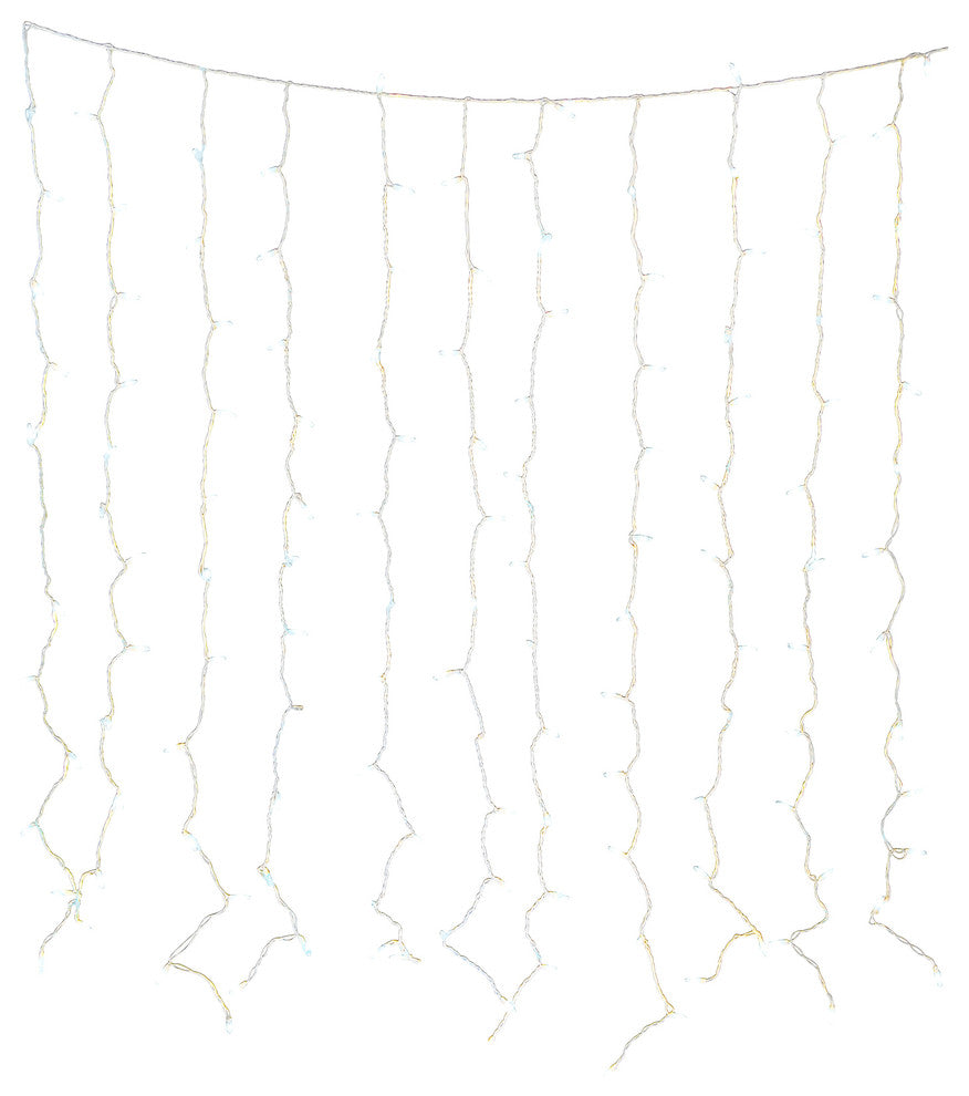 72" Drop Pure White LED Curtain Lights 150 Twinkle Lights