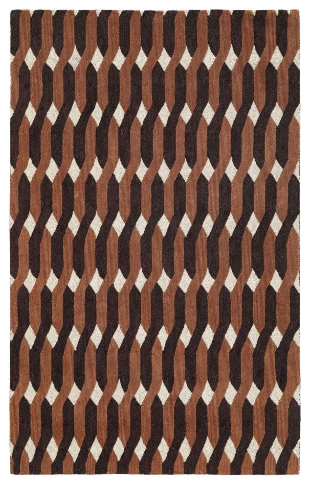 Retro Allure Area Rug, Rust, 5'x8'