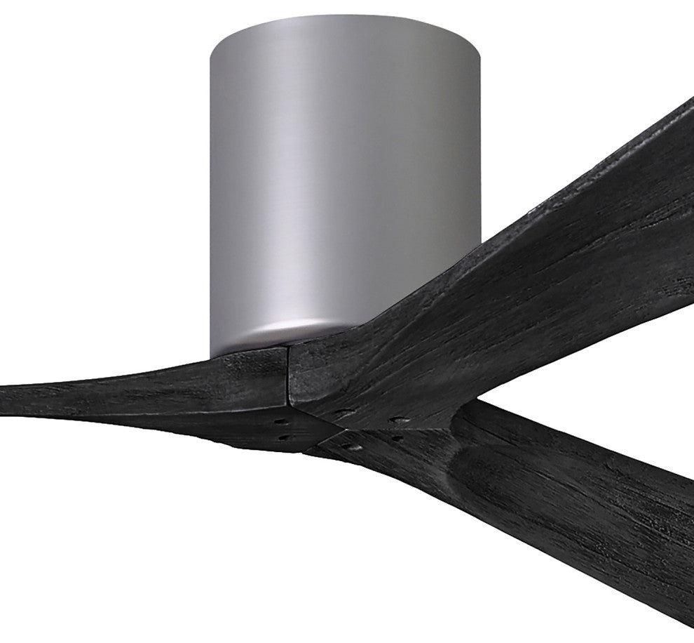 Irene-3H 52" Ceiling Fan, Brushed Nickel/Matte Black