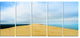"Cala Violina Bay Beach Tuscany" Landscape Wall Art Print, 5 Panels, 60"x28"