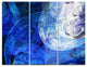 "Blue Swirling Clouds" Digital Metal Wall Art, 3 Panels, 36"x28"
