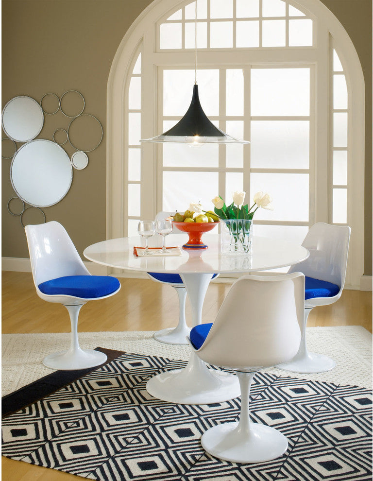 Modern Contemporary Kitchen Dining Side Chair Set of 4 Blue
