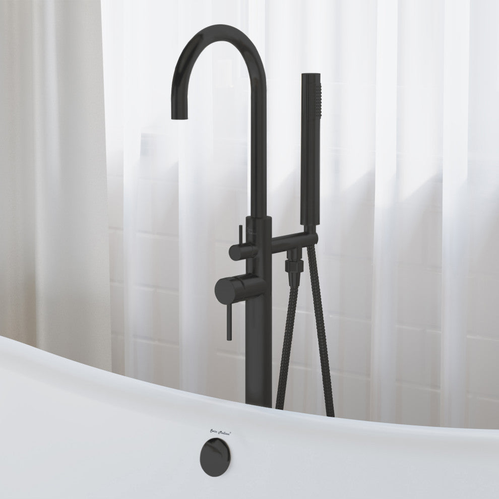 Ivy Freestanding Bathtub Faucet, Matte Black