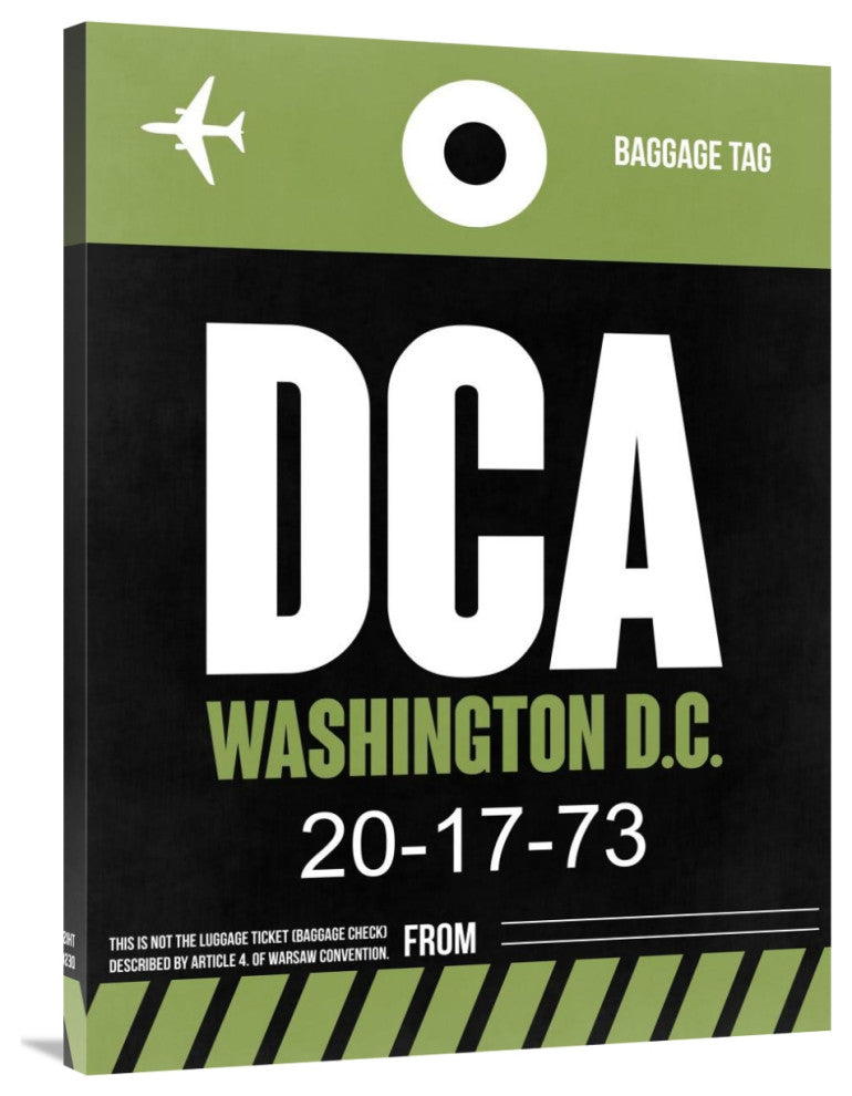 "DCA Washington Luggage Tag 2" Fine Art Print