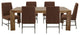 Parker House Crossings Downtown 86 In. Dining Table With 6 Upholstered Chairs
