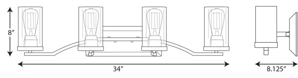 Lassiter Collection Black 4-Light Bath
