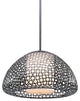 Dilston Dome Pendant Bronze, Cream Linen 3-Light 24"Lx24"Wx 13.5"H