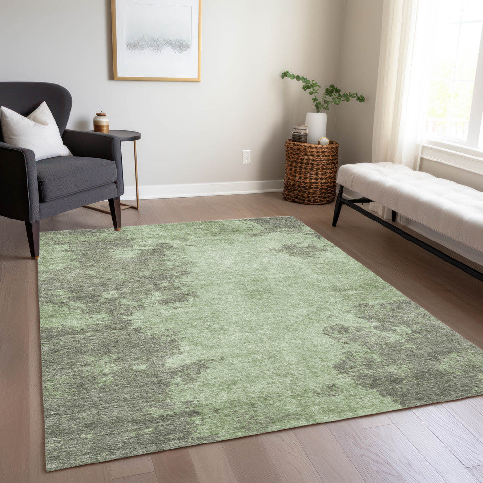 Machine Washable Indoor/Outdoor Chantille ACN1913 Aloe 9' x 12' Rug