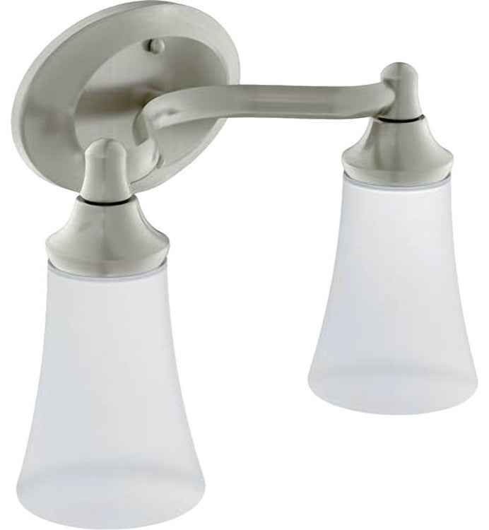 Moen YB2862BN Eva Brushed Nickel Two-Globe Bath Light Fixture