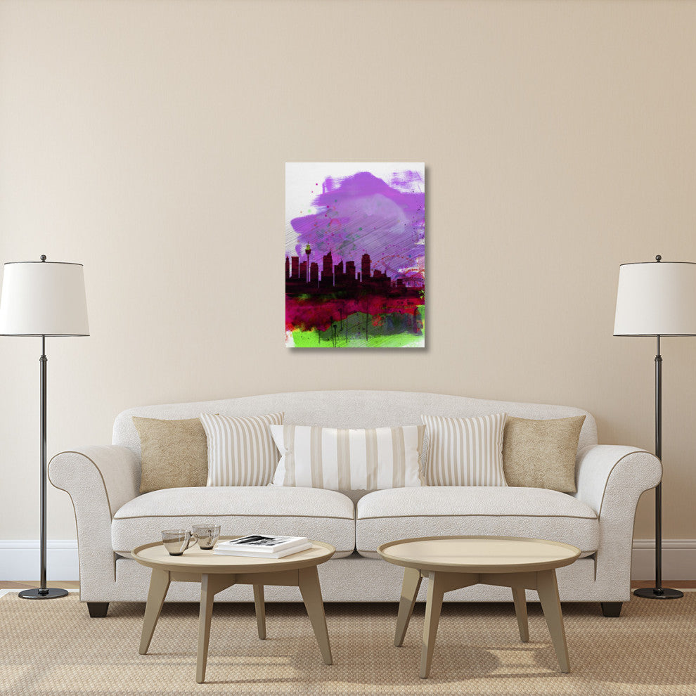 "Sydney Watercolor Skyline 2" Fine Art Print