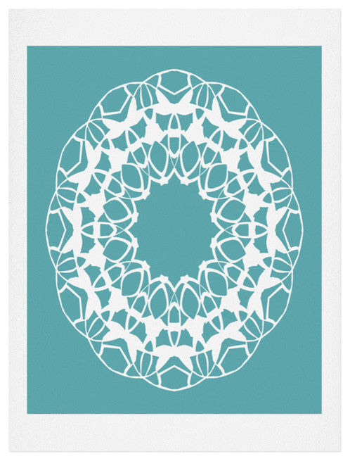 Deny Designs Karen Harris Mod Medallion Aqua Art Print