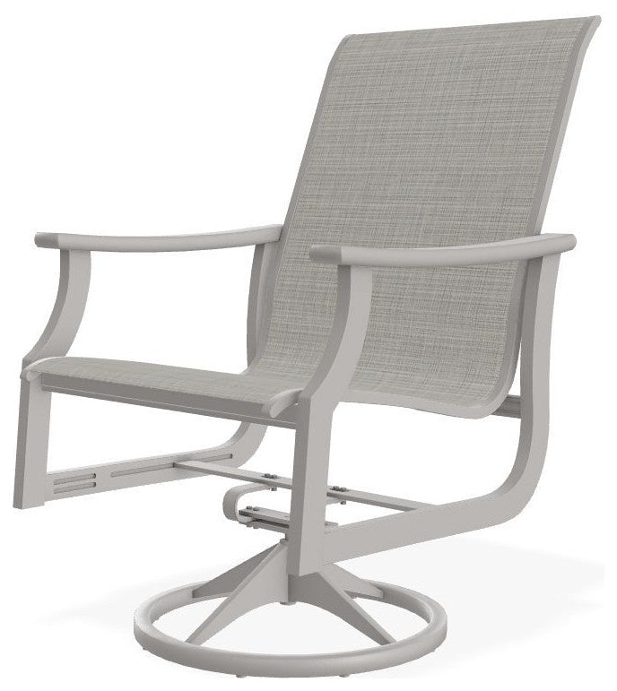 St. Catherine Sling Outdoor Swivel Rocker, Deacon/Warm Gray