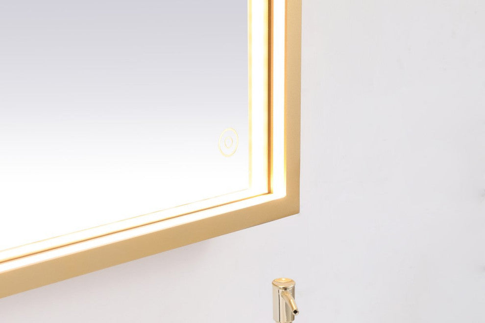 Modern Brass Led Mirror